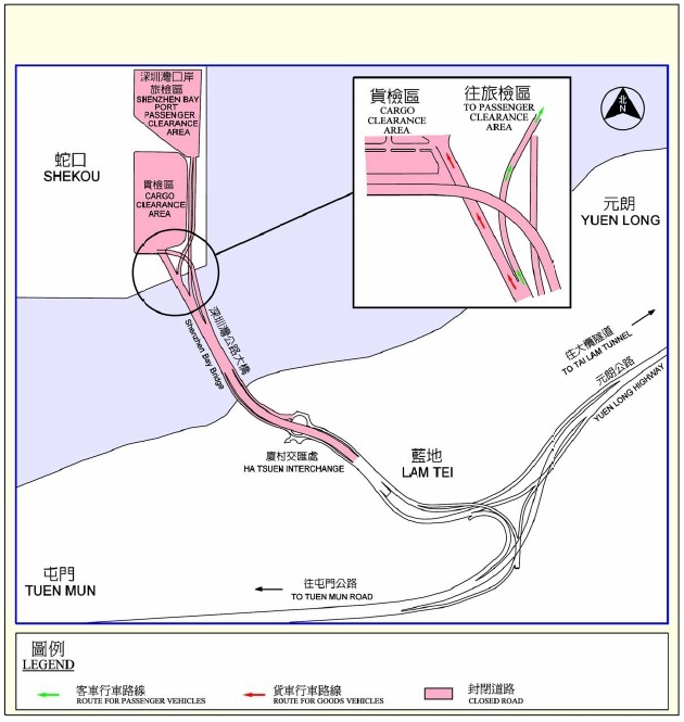 往来深圳湾口岸的交通安排